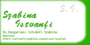 szabina istvanfi business card