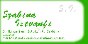 szabina istvanfi business card